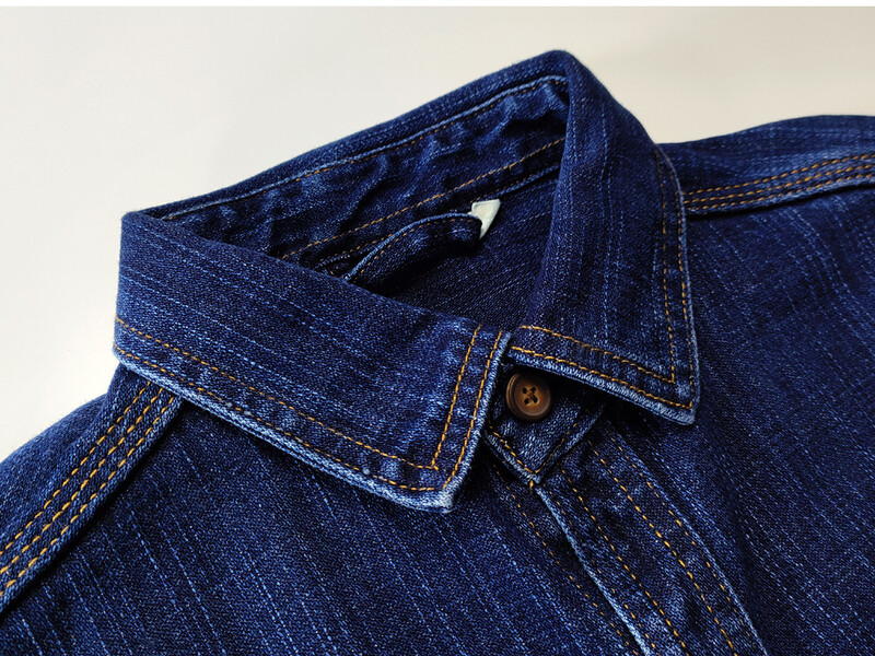 17 oz, smags bambusa mezgls, kokvilnas džinsa krekli vīriešiem rudens pavasaris, amerikāņu vintage, ikdienišķs, izturīgs, ciets darba apģērbs, džinsi, mēteļi