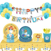 Boy Kids Scientist Laboratory Science Baby Shower Party Σετ σερβίτσια μιας χρήσης Διακοσμητικά πανό για πλάκες Μπομπονιέρες γενεθλίων