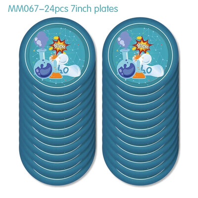 Boy Kids Scientist Laboratory Science Baby Shower Party Σετ σερβίτσια μιας χρήσης Διακοσμητικά πανό για πλάκες Μπομπονιέρες γενεθλίων