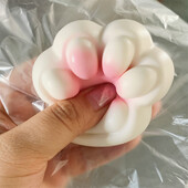 Gheara de pisică Matcha roz Pulverizare vopsea cu gradient moale Artizanat cadou mic Jeleu Joacă cu revenire lentă Recuzită DIY Model liniștitor