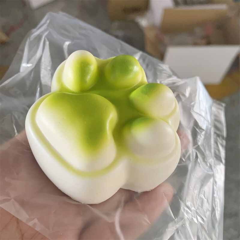 Gheara de pisică Matcha roz Pulverizare vopsea cu gradient moale Artizanat cadou mic Jeleu Joacă cu revenire lentă Recuzită DIY Model liniștitor