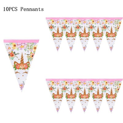 Vienradža galda piederumu komplekts Meitene Unicorn tēma Papīra krūzes Šķīvji Baloni Dekors Priecīgs fons Ballīšu piederumi Bērniem Labvēlības Dāvana