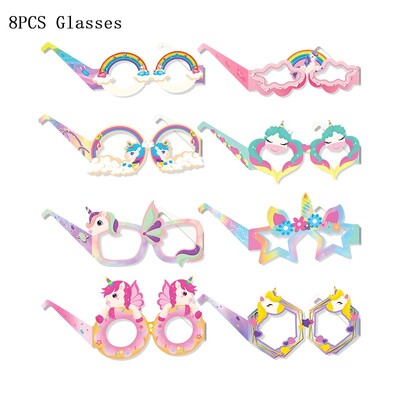 Vienradža galda piederumu komplekts Meitene Unicorn tēma Papīra krūzes Šķīvji Baloni Dekors Priecīgs fons Ballīšu piederumi Bērniem Labvēlības Dāvana