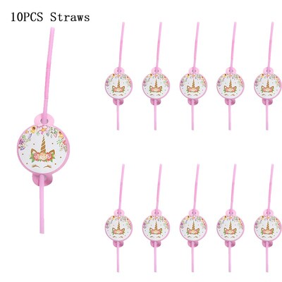 Vienradža galda piederumu komplekts Meitene Unicorn tēma Papīra krūzes Šķīvji Baloni Dekors Priecīgs fons Ballīšu piederumi Bērniem Labvēlības Dāvana