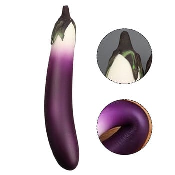 Προσομοίωση Artificial Eggplants Fake Vegetable Lifelike Artificial Eggplants Photo Props Vegetable Food Model Διακόσμηση σπιτιού