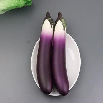 Προσομοίωση Artificial Eggplants Fake Vegetable Lifelike Artificial Eggplants Photo Props Vegetable Food Model Διακόσμηση σπιτιού