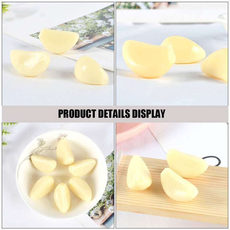 12 τμχ Προσομοίωση τεχνητού σκόρδου Διακόσμηση λαχανικών Λαχανικά Φωτογραφικά στηρίγματα Ψεύτικα μοντέλα νιφάδες φέτες γαρύφαλλα κουζίνα