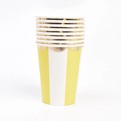 8 τμχ/σετ Παστέλ Παστέλ Χάρτινα Κύπελλα Παστέλ μιας χρήσης Επιτραπέζια σκεύη Μπλε ροζ Προμήθειες για πάρτι γενεθλίων Ντους μωρού Βάπτιση Αποκάλυψη φύλου