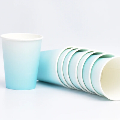 8 τμχ/σετ Παστέλ Παστέλ Χάρτινα Κύπελλα Παστέλ μιας χρήσης Επιτραπέζια σκεύη Μπλε ροζ Προμήθειες για πάρτι γενεθλίων Ντους μωρού Βάπτιση Αποκάλυψη φύλου