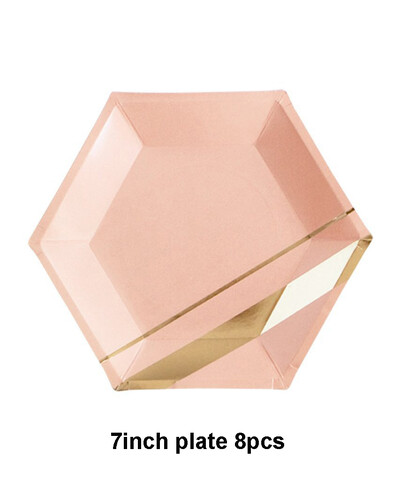 Μαύρη σειρά Gold Blocking Επιτραπέζια σκεύη μιας χρήσης Χάρτινα πιάτα Χαρτοπετσέτες Φλιτζάνια Καλαμάκια για πάρτι γενεθλίων Διακόσμηση Πρωτοχρονιάς γάμου