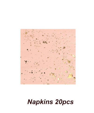 Μαύρη σειρά Gold Blocking Επιτραπέζια σκεύη μιας χρήσης Χάρτινα πιάτα Χαρτοπετσέτες Φλιτζάνια Καλαμάκια για πάρτι γενεθλίων Διακόσμηση Πρωτοχρονιάς γάμου