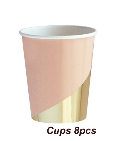 Μαύρη σειρά Gold Blocking Επιτραπέζια σκεύη μιας χρήσης Χάρτινα πιάτα Χαρτοπετσέτες Φλιτζάνια Καλαμάκια για πάρτι γενεθλίων Διακόσμηση Πρωτοχρονιάς γάμου