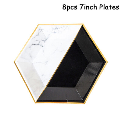 Μαύρο αλουμινόχαρτο χρυσό Σετ επιτραπέζια σκεύη μιας χρήσης Χάρτινα πιάτα Χαρτοπετσέτες Κύπελλα Χαρτοπετσέτες Χριστουγεννιάτικα πάρτι γενεθλίων Στολισμός γάμου Χριστουγεννιάτικες προμήθειες