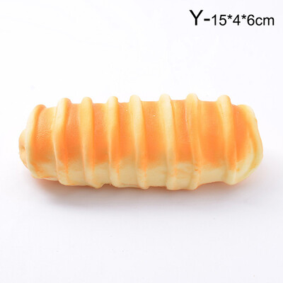 Mākslīgās maizes grauzdiņa šķēle Franču bagetes simulācija Ēdienu modelis Brokastu skatlogs Displejs Fotogrāfijas rekvizīti Mājas dekors