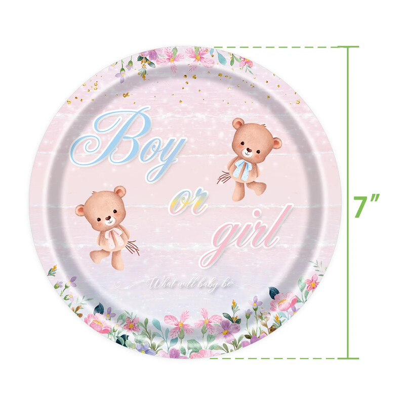 Μαχαιροπήρουνα μιας χρήσης με θέμα Disney Bear, σετ πάρτι που αποκαλύπτει το φύλο