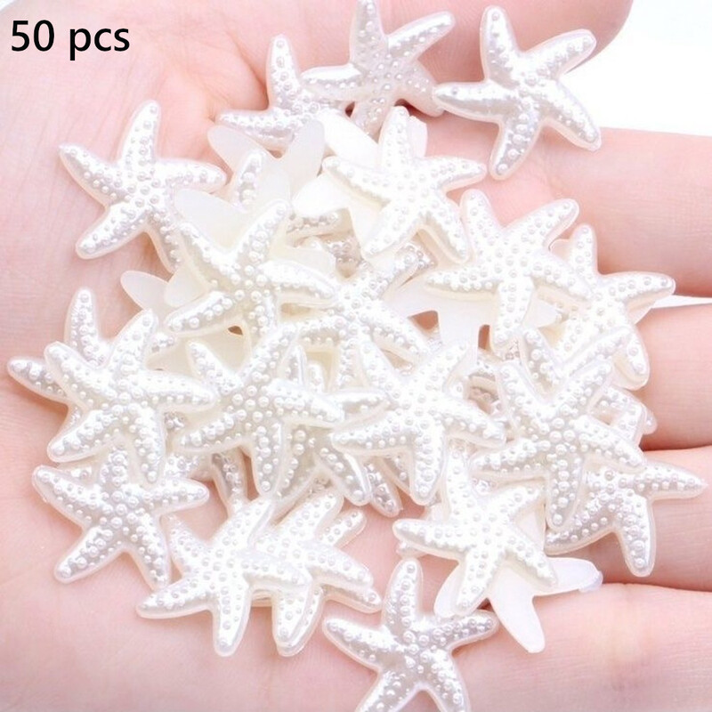 20 mm jūraszvaigznes pērļu imitācijas aksesuāri ABS pērļu imitācijas īpašas formas roku darbs rotaslietas DIY matu aksesuāri matu sprādzes