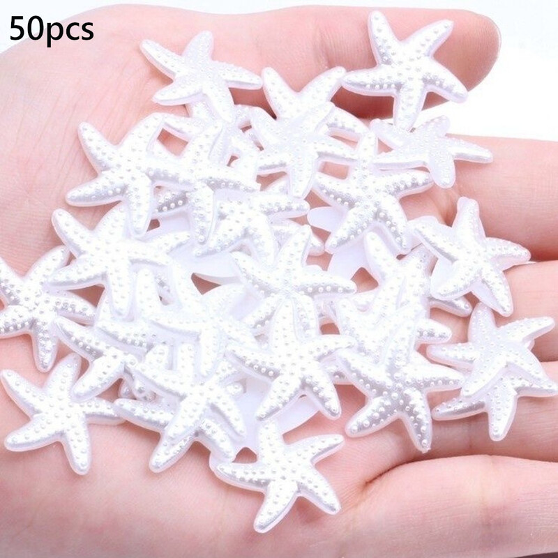 20 mm jūraszvaigznes pērļu imitācijas aksesuāri ABS pērļu imitācijas īpašas formas roku darbs rotaslietas DIY matu aksesuāri matu sprādzes