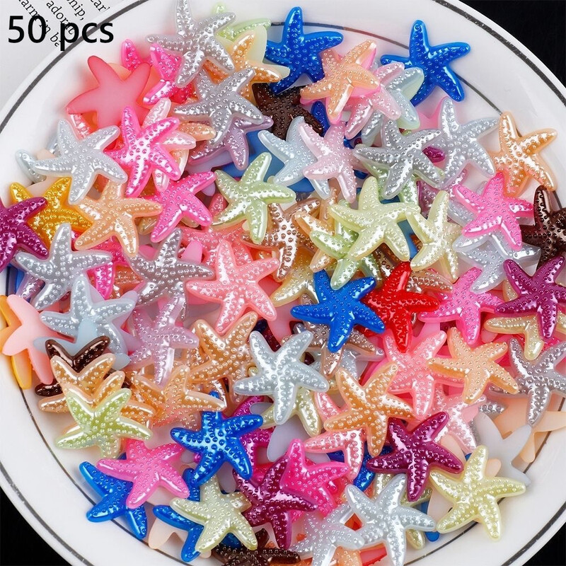 20 mm jūraszvaigznes pērļu imitācijas aksesuāri ABS pērļu imitācijas īpašas formas roku darbs rotaslietas DIY matu aksesuāri matu sprādzes