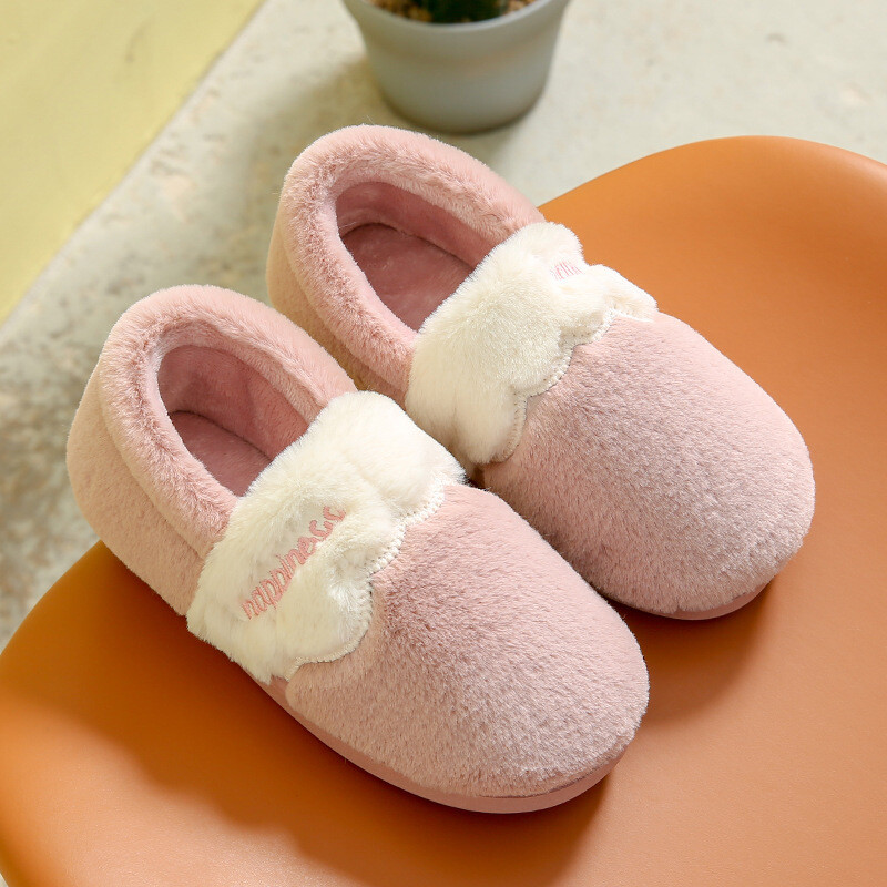 Ziemas soma Sieviešu augstpapēžu kokvilnas čības ar biezu zoli slēgtu siltu pāris ziemas kokvilnas čības vīriešiem Sākums