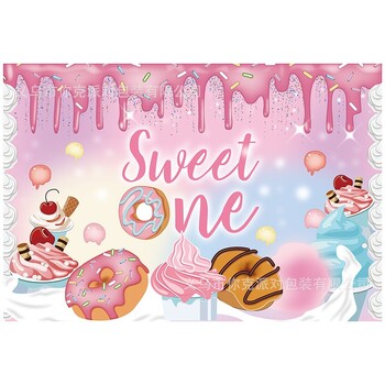 Sweet One Birthday Donuts Σετ επιτραπέζιων σκευών μιας χρήσης 1st Birthday Donuts Theme Party Happy Donut First Birthday Party Decor