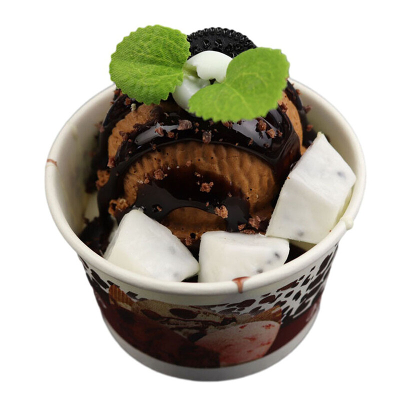 Imitēta saldējuma modeļa konusa deserta šokolādes saldējuma veikala dekorēšana viltotu augļu saldējuma rekvizītu dekorācijas modelis DIY