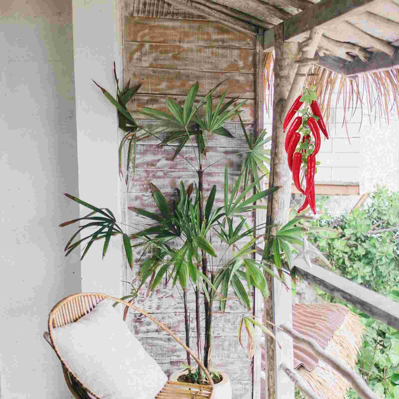 2 stygų modeliavimas raudonas ilgas pipiras Pepperoncini Chiltepin modeliai kabantys pipirai dekoro daržovės