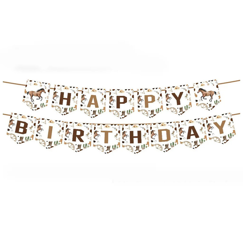 10Guests vadnyugati cowboy eldobható étkészlet mexikói kaktusz ló papír tányérok csésze gyerek boldog cowboy témájú születésnapi parti dekoráció