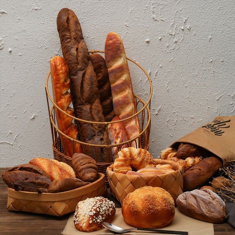 Ornamente artificiale pentru pâine falsă, baghetă franceză, prăjitură, panificație, artizanat pentru copii, decor de paște, jucărie, gogoși, simulare, model de bucătărie
