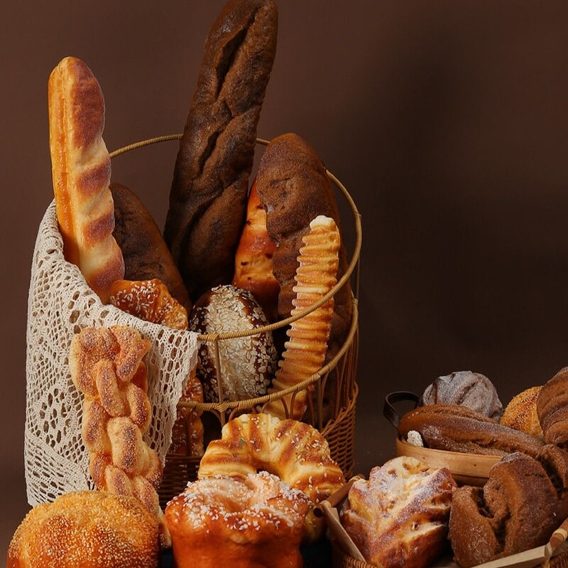 Ornamente artificiale pentru pâine falsă, baghetă franceză, prăjitură, panificație, artizanat pentru copii, decor de paște, jucărie, gogoși, simulare, model de bucătărie