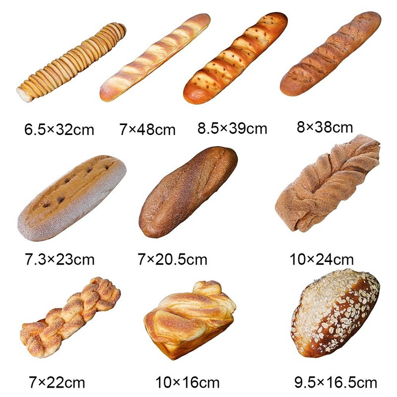 Ornamente artificiale pentru pâine falsă, baghetă franceză, prăjitură, panificație, artizanat pentru copii, decor de paște, jucărie, gogoși, simulare, model de bucătărie