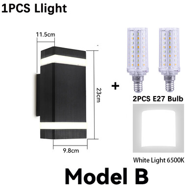 Dekora sienas lampa DIY spuldze E27 āra dārza kāpņu durvis ūdensnecaurlaidīgas aplikācijas lampas Gaismas ķermeņi Sadzīves tehnika Sienas LED gaismas