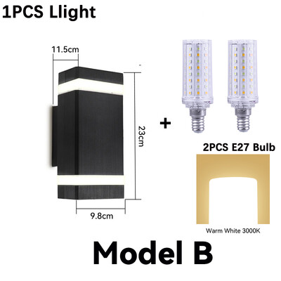 Dekora sienas lampa DIY spuldze E27 āra dārza kāpņu durvis ūdensnecaurlaidīgas aplikācijas lampas Gaismas ķermeņi Sadzīves tehnika Sienas LED gaismas