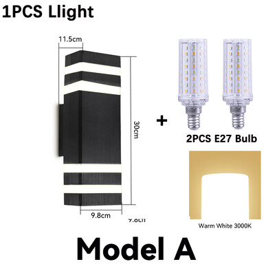 Dekora sienas lampa DIY spuldze E27 āra dārza kāpņu durvis ūdensnecaurlaidīgas aplikācijas lampas Gaismas ķermeņi Sadzīves tehnika Sienas LED gaismas