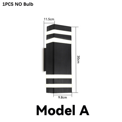 Dekora sienas lampa DIY spuldze E27 āra dārza kāpņu durvis ūdensnecaurlaidīgas aplikācijas lampas Gaismas ķermeņi Sadzīves tehnika Sienas LED gaismas