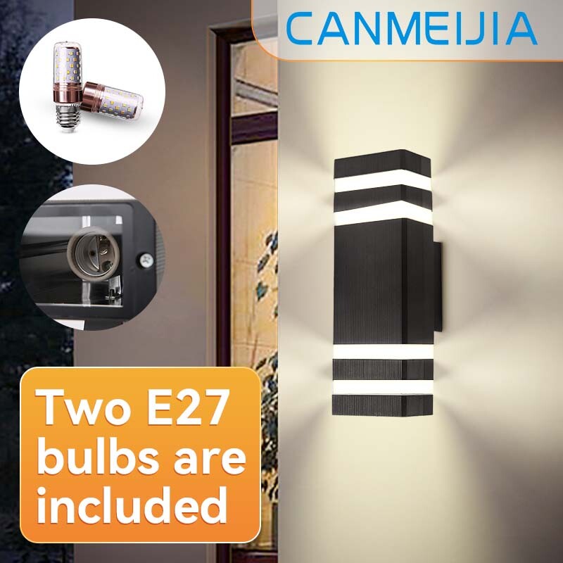 Dekora sienas lampa DIY spuldze E27 āra dārza kāpņu durvis ūdensnecaurlaidīgas aplikācijas lampas Gaismas ķermeņi Sadzīves tehnika Sienas LED gaismas