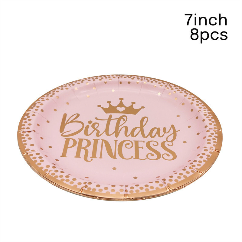 Lány 1. születésnapi eldobható étkészletek papírtányérok csésze szalvéták babazuhany első évfordulója boldog születésnapi partinak otthoni kellékek