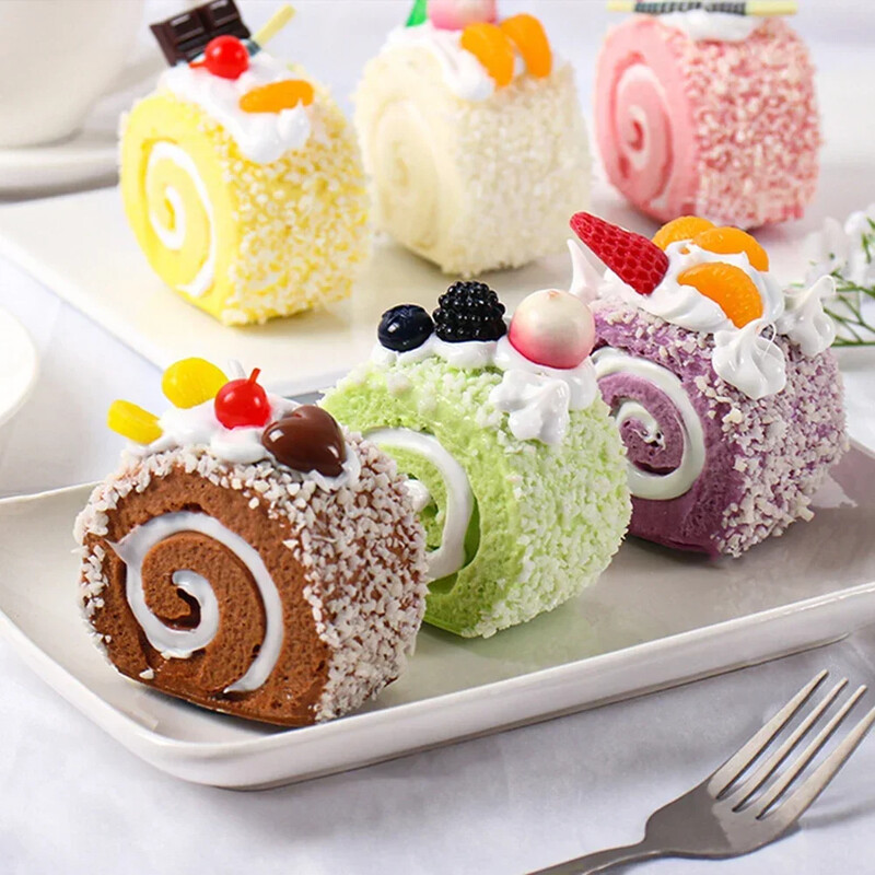 1 vnt. imitacinis pyragas netikros vaisių duonos modelis Šveicariško suktinuko parduotuvės langas namų šaldytuvo dekoras Maisto fotografijos rekvizitai Rudens dekoras