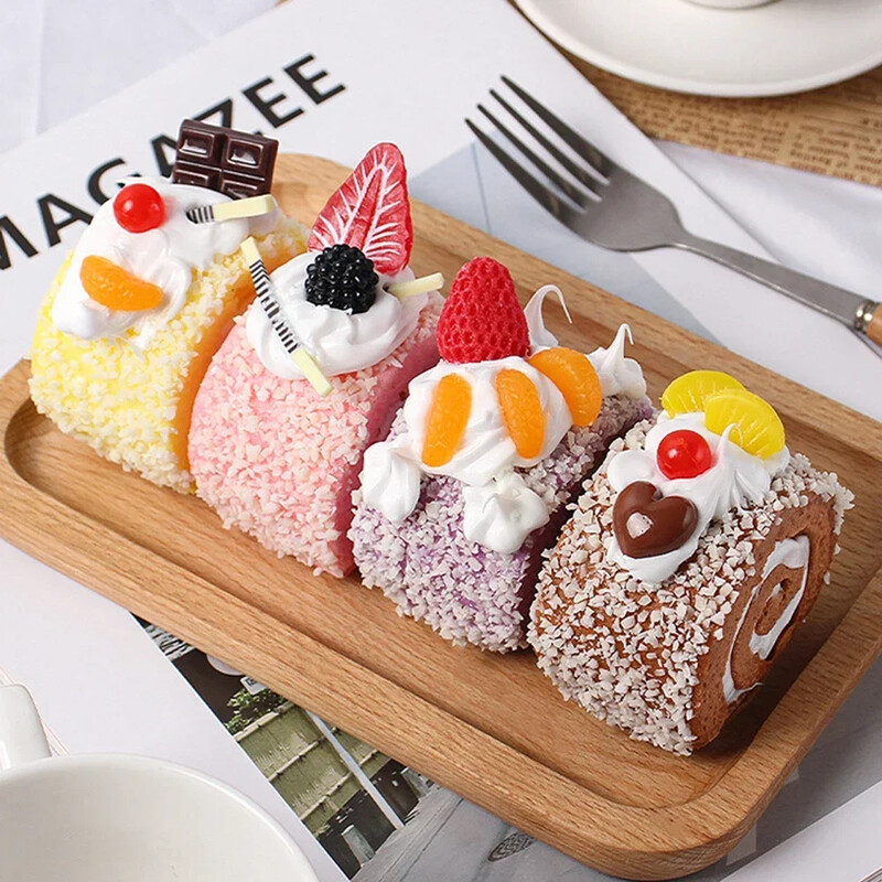 1 vnt. imitacinis pyragas netikros vaisių duonos modelis Šveicariško suktinuko parduotuvės langas namų šaldytuvo dekoras Maisto fotografijos rekvizitai Rudens dekoras