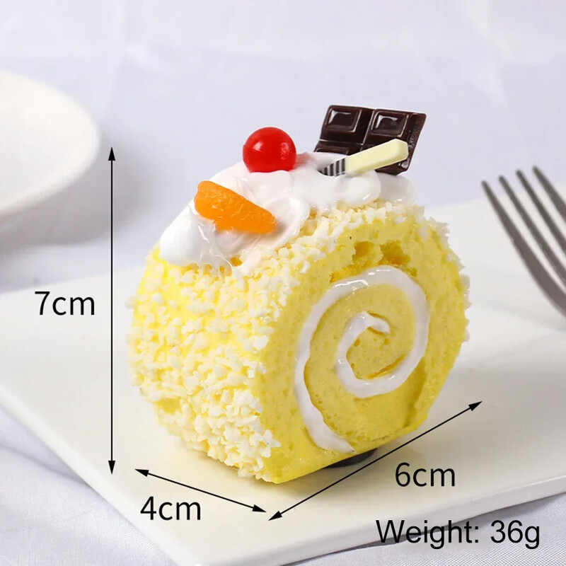 1 vnt. imitacinis pyragas netikros vaisių duonos modelis Šveicariško suktinuko parduotuvės langas namų šaldytuvo dekoras Maisto fotografijos rekvizitai Rudens dekoras