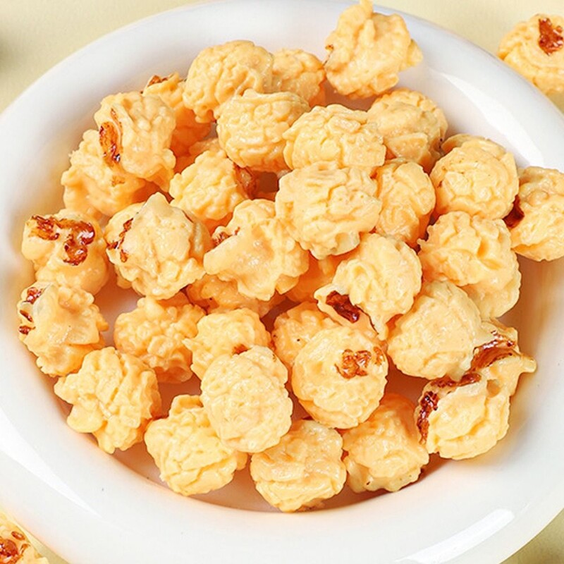 Imitacinis spragėsių kukurūzų netikras maistas Dirbtinis 3D apvalus spragėsių modelis Greito maisto parduotuvės lango vitrinos rekvizitai Vakarėlio reikmenų ornamentas