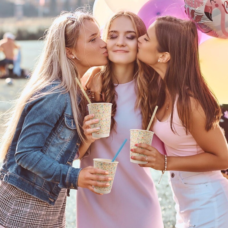 10 vnt 12Oz gėlių popieriniai puodeliai Vienkartiniai stalo reikmenys Gėrimas Kava Gėlių gėrimas Pasakų gimtadienio arbatos vakarėlis Vestuvių nuotakos papuošalai