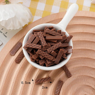 Netikras mini vaflių šokoladinis biskvitas, imitacinis maistas, fotografijos reikmenys, namų amatų dekoravimas, 100 vnt.