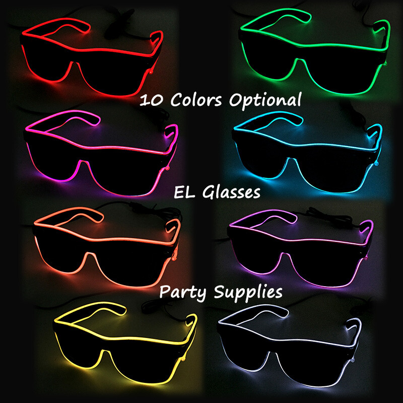 Φωτεινά γυαλιά, φωτεινά γυαλιά ηλίου, λάμψη στο σκοτάδι, πάρτι γενεθλίων, Halloween, Χριστουγεννιάτικη διακόσμηση, Νέα άφιξη