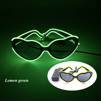 Šviesos diodų neoniniai širdies formos akiniai moterims Lady Fluorescent Bars DJ Party Kalėdų Naujųjų Metų Nuotaka bus Vestuvių Rave Aksesuarai