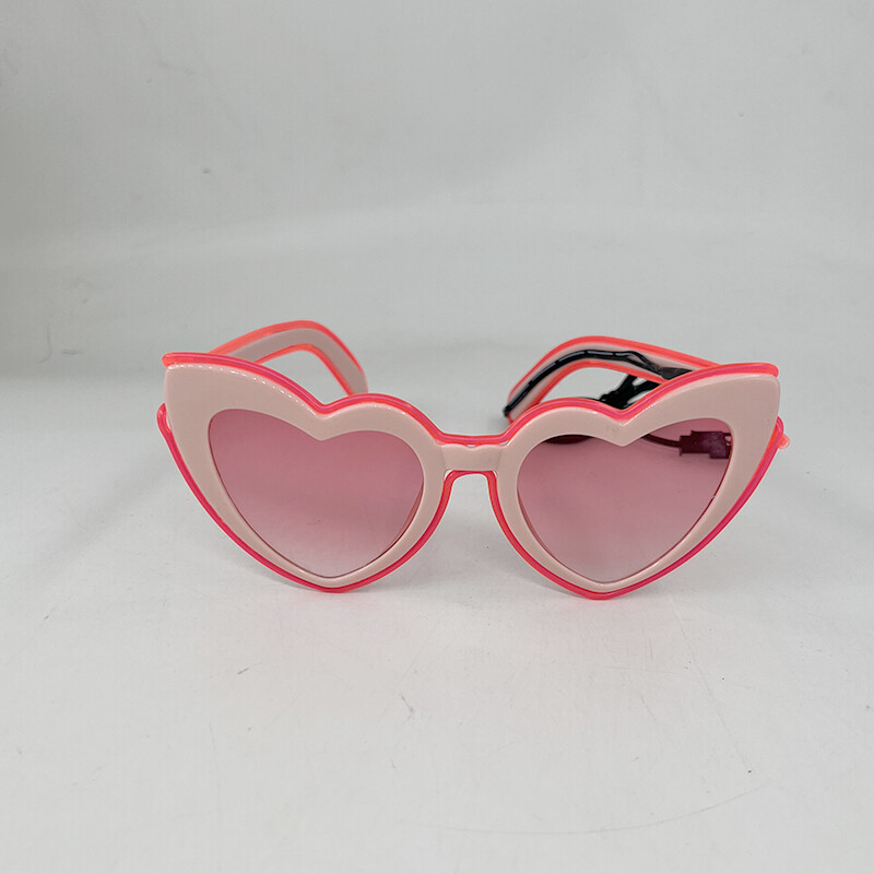 Šviesos diodų neoniniai širdies formos akiniai moterims Lady Fluorescent Bars DJ Party Kalėdų Naujųjų Metų Nuotaka bus Vestuvių Rave Aksesuarai