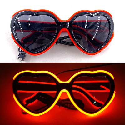 Γυαλιά ηλίου ρετρό LED που αναβοσβήνουν για γυναίκες Διακόσμηση για πάρτι γάμου Ροζ καρδιά γυαλιά Bride to be Glasses