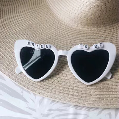 Γυαλιά ηλίου ρετρό LED που αναβοσβήνουν για γυναίκες Διακόσμηση για πάρτι γάμου Ροζ καρδιά γυαλιά Bride to be Glasses