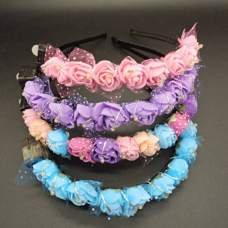 10 vnt LED moterų mergaičių šviečiantis galvos apdangalas nuotakos gėlių vainikas, neoninis vakarėlis, dovanų vainikas, vestuvių gimtadienis, šviečiantis festivalis