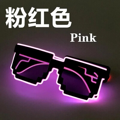 EL Wire 8 bites szemüvegek LED-es villogó szemüvegek Glowing Party Kellékek Világító szemüvegek Bright Light Festival Party Glow Napszemüvegek