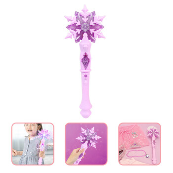 Light Up Glow Snowflake Ραβδί Kid Girl Cosplay Light Up Snowflake Wand Glow Snow Stick Glow Stick Πριγκίπισσα Βασίλισσα Ραβδί παιχνιδιού ρόλων